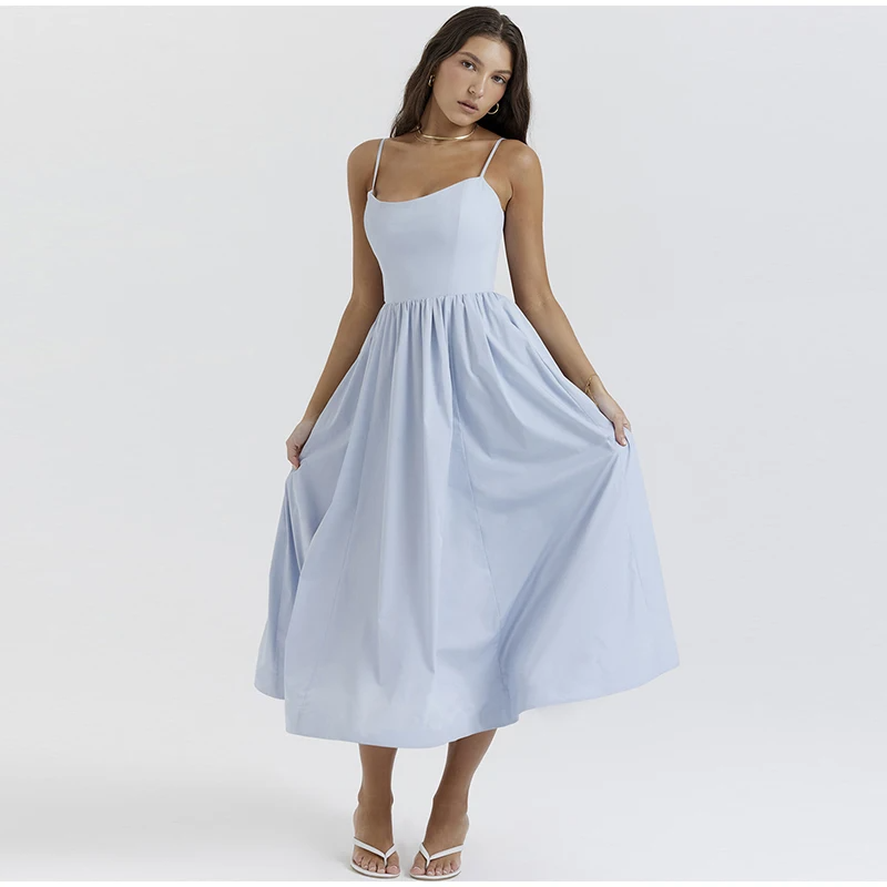 Aya | Tilpasset Midi-kjole med ærmeløs overdel